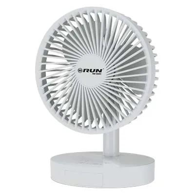 VENTILADOR CON BASE RECARGABLE 5" CON LED 