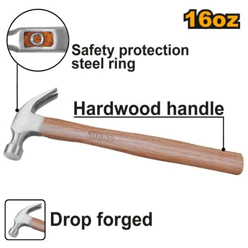 MARTILLO MANGO MADERA 450GRS 