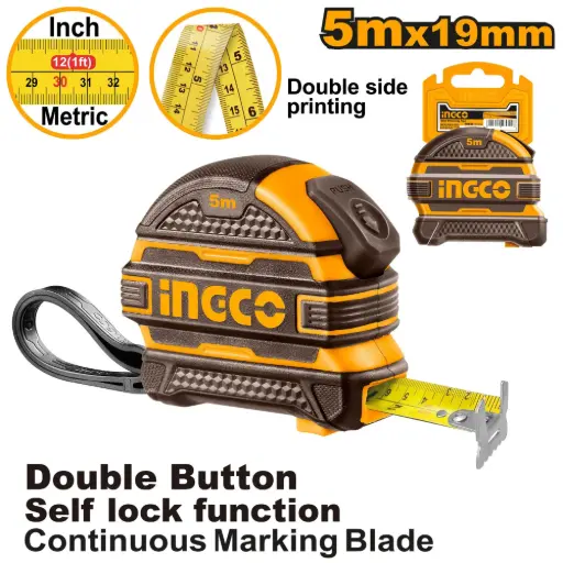 CINTA METRICA PRO 5MX19MM INGCO 