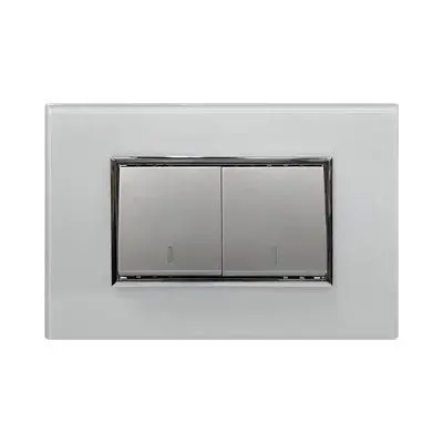 INTERRUPTOR DOBLE ACRILICO BLANCO 1 WAY 