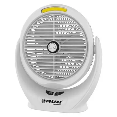 VENTILADOR REDONDO RECARGABLE 6" CON LED 